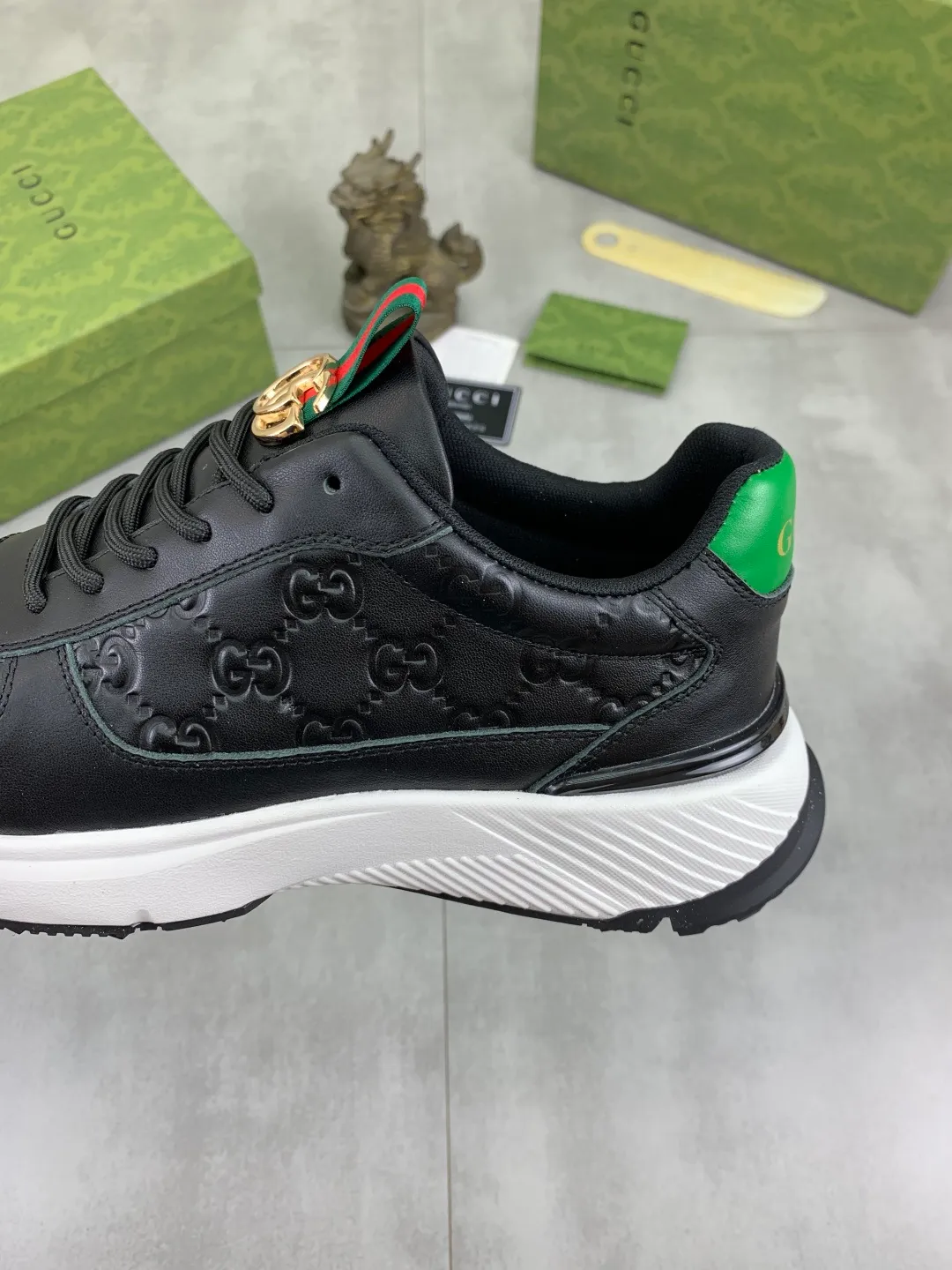 Men's men's shoes 💰P460💰[New model] (GUCCI) official website's latest 🎁🎁casual and fashionable men's shoes👟, hot style 💥 style is simple and elegant, exclusive for trendy men. Unique official website's latest brand double G element Elements 👑 Original Gucci decoration, fashionable and generous, fabric original calfskin ✅ fully imported first-layer pigskin lining, official website designated wear-resistant, lightweight original rubber casual outsole, classic model taken in real life 🎬38-44 (45 customized) 2️⃣ colors available